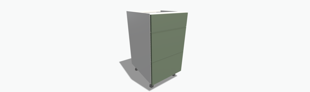 Szafka dolna z szufladami 2D1M VERDE — podgląd modelu