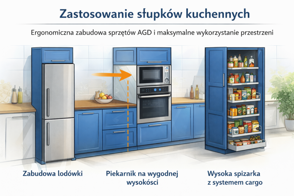 Zastosowanie słupków kuchennych